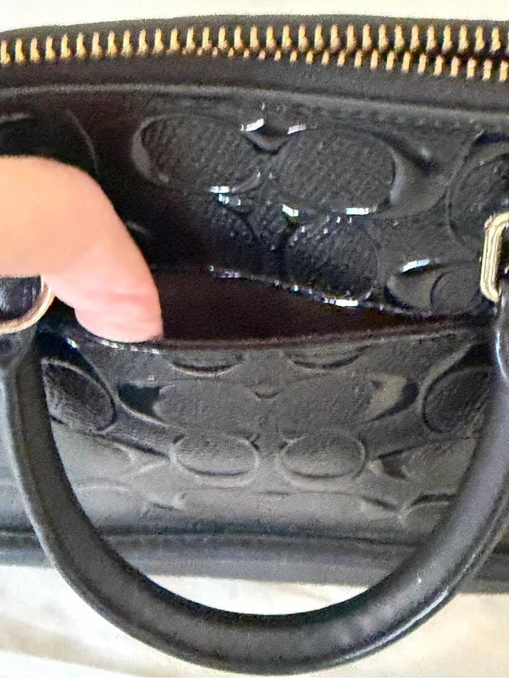 Coach glossy patent